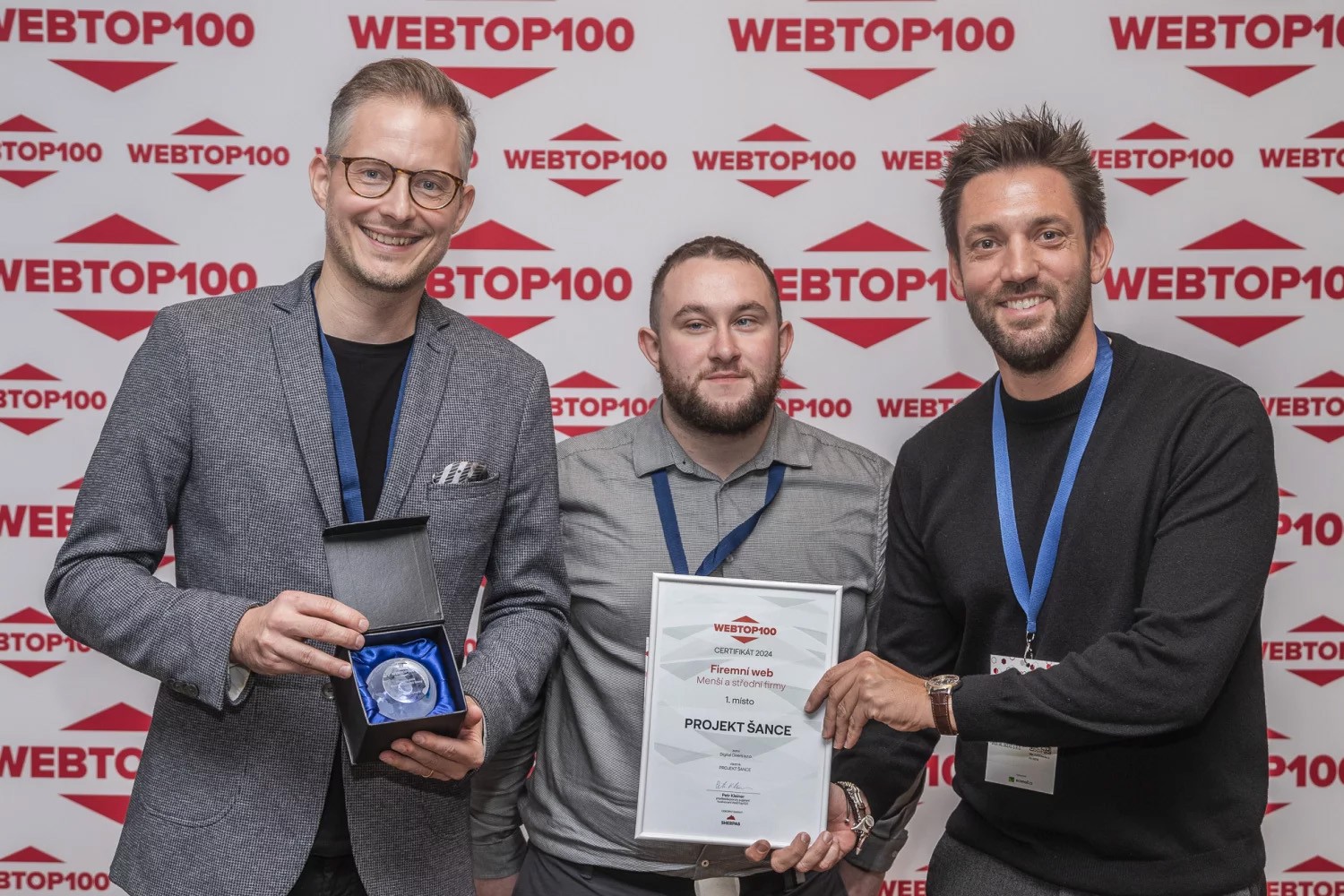 WebTop100 - 1. místo v kategorii malých a středních organizací